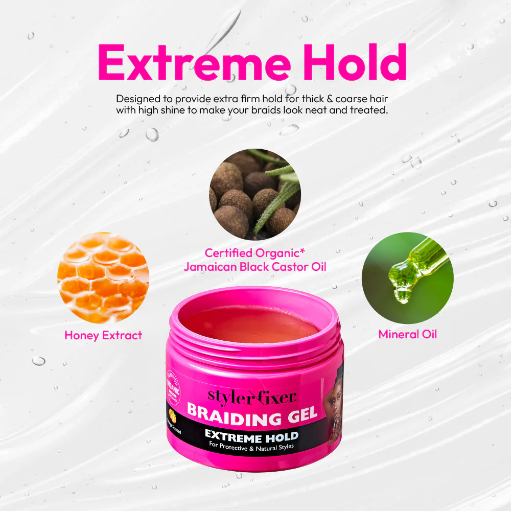 Red By Kiss Long-Lasting Styler Fixer Braiding Gel - Extreme Hold Red By Kiss Long-Lasting Styler Fixer Braiding Gel - Extreme Hold