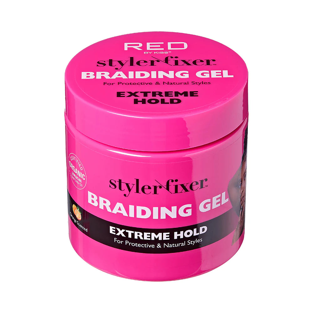 Red By Kiss Long-Lasting Styler Fixer Braiding Gel - Extreme Hold 16oz Red By Kiss Long-Lasting Styler Fixer Braiding Gel - Extreme Hold 16oz