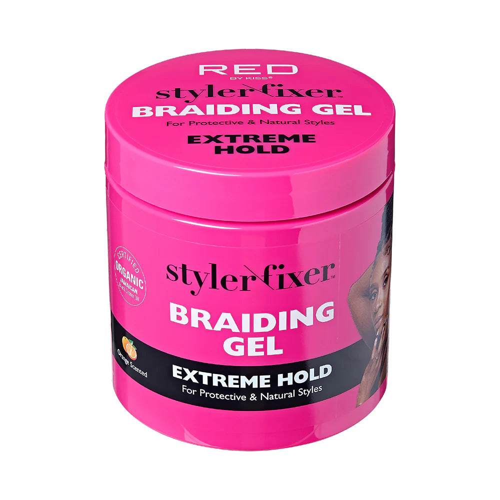 Red By Kiss Long-Lasting Styler Fixer Braiding Gel - Extreme Hold 32oz Red By Kiss Long-Lasting Styler Fixer Braiding Gel - Extreme Hold 32oz