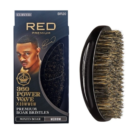 360 Power Wave Boar Curved Palm Brush #BR17 - Soft 360 Power Wave Boar Curved Palm Brush #BR17 - Soft