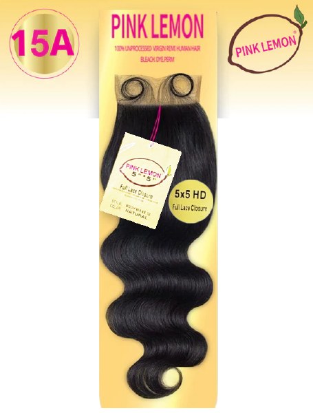 Pink Lemon 15A - 5x5 Closure - Body Wave 12 Inch - # Natural Pink Lemon 15A - 5x5 Closure - Body Wave 12 Inch - # Natural