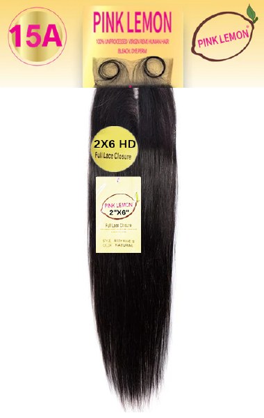 Pink Lemon 15A - 2x6 Closure - Straight 12 Inch - # Natural Pink Lemon 15A - 2x6 Closure - Straight 12 Inch - # Natural