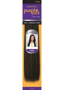 OUTRE PURPLE PACK 100% HUMAN HAIR YAKY WEAVE 18" 1B