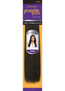 OUTRE PURPLE PACK 100% HUMAN HAIR YAKY WEAVE 18" 1B