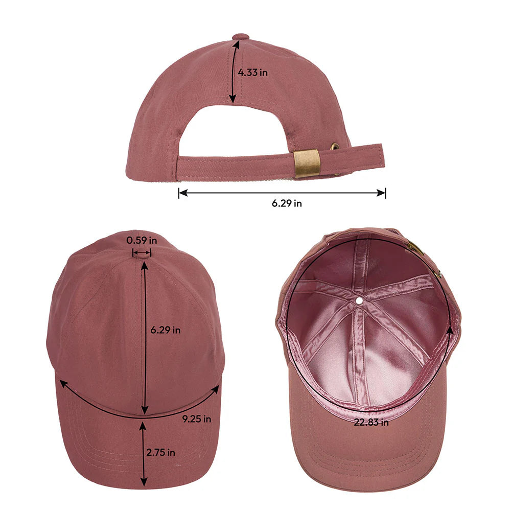 Red By Kiss Satin Lined Baseball Cap - Indian Pink