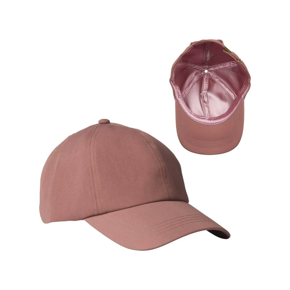 Red By Kiss Satin Lined Baseball Cap - Indian Pink