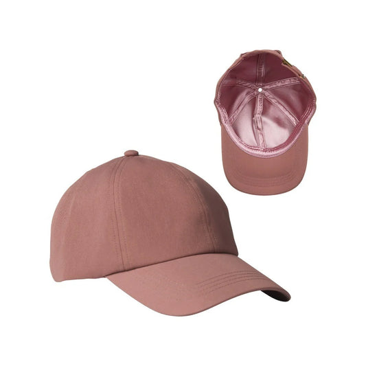 Red By Kiss Satin Lined Baseball Cap - Indian Pink