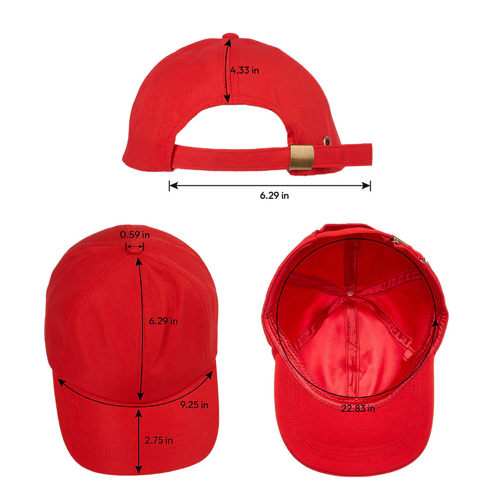 Red By Kiss Satin Lined Baseball Cap - Red