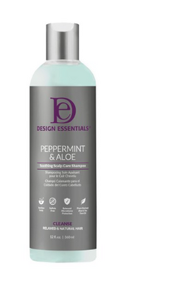 Design Essentials Peppermint & Aloe Soothing Scalp Care Shampoo 12oz