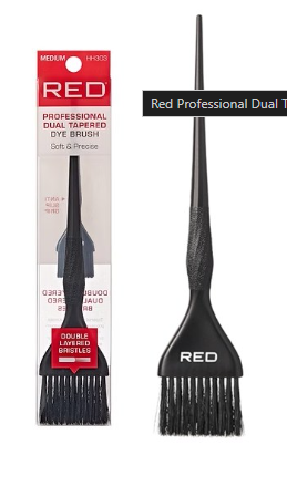 Red Professional Dual Tapered Hair Dye Brush #HH303