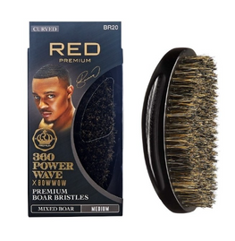 360 Power Wave Boar Curved Palm Brush #BR26 - Hard