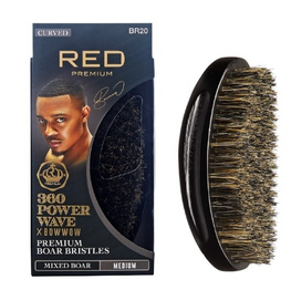 360 Power Wave Boar Curved Palm Brush #BR17 - Soft