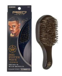 360 Power Wave Boar Curved Club Brush #BR27 - Hard