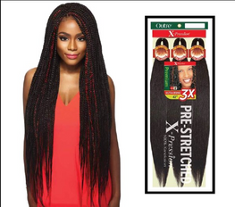 X-Pression 3X Pre-Stretched Kanekalon Braid 42 Inch - # 1