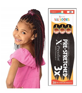 X-Pression 3X Pre-Stretched Lil Looks Braid - 32 Inch - # 1