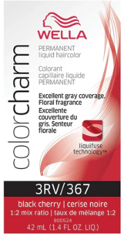 Wella ColorCharm Permanent Liquid Hair Color 42 ml / 1.4 oz - 3RV / 367 Black Cherry