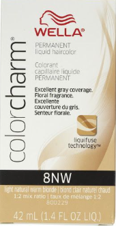 Wella Color Charm Permanent Liquid 8Nw Light Natural Warm Blonde 1.4 Oz