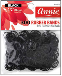 Annie Rubber Bands - Medium #3147 - Black